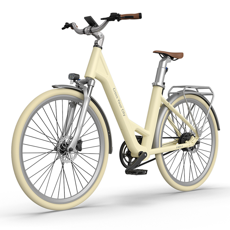 Xe đạp trợ lực điện ADO A28 Air màu Trắng Ivory White