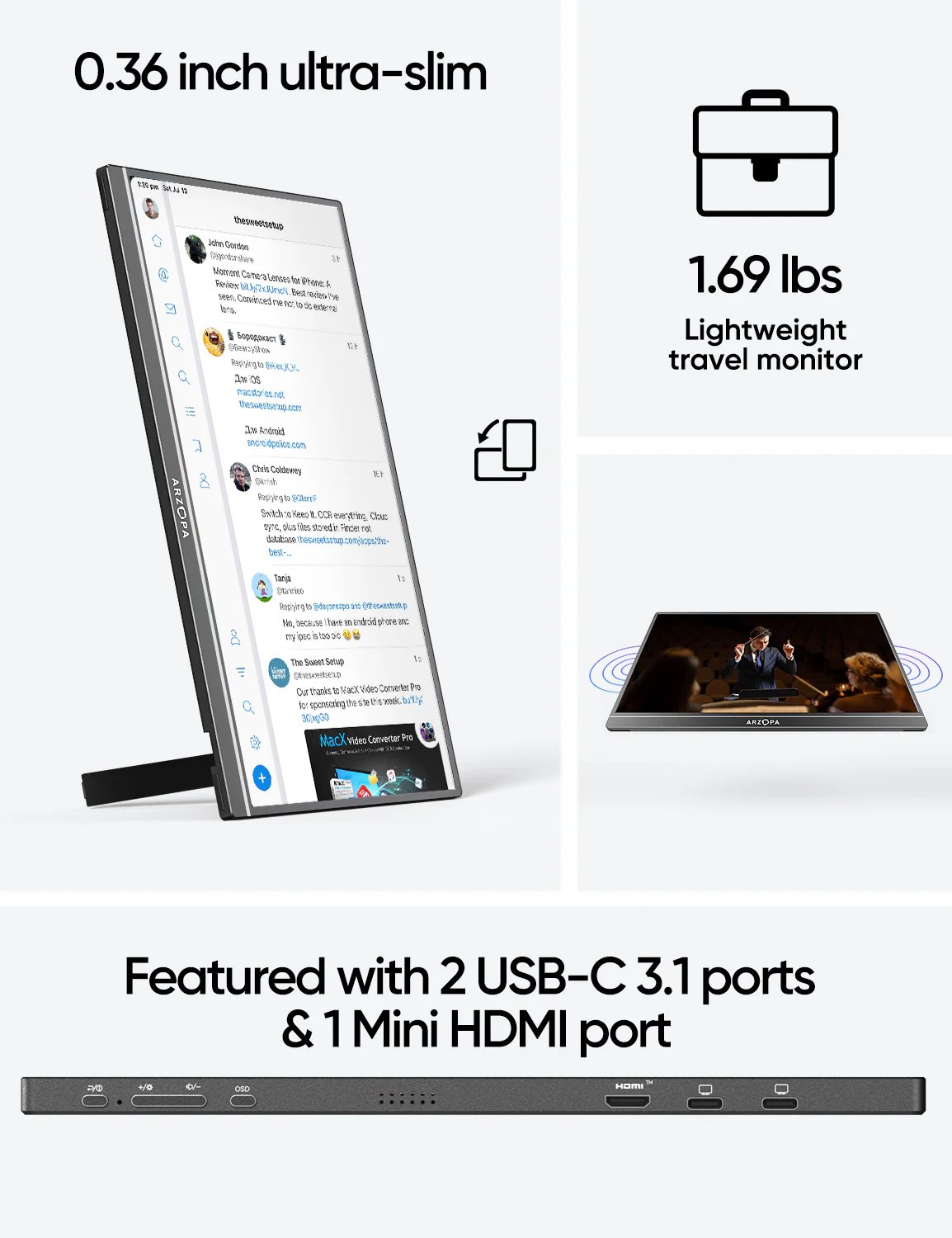 Màn hình di động Arzopa Z1C 16.1-inch