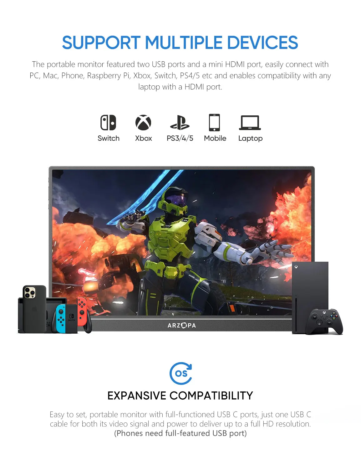 Màn hình di động Arzopa Z1FC 144Hz 16.1-inch