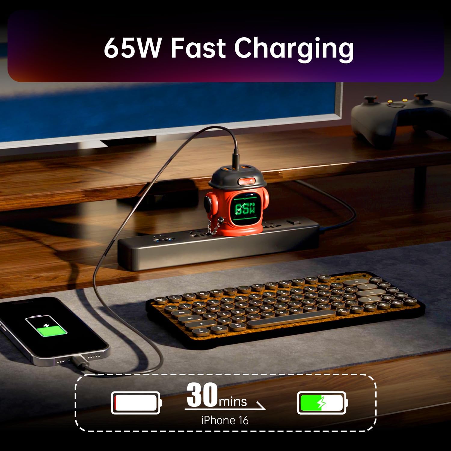 Sạc Divoom Dipow 65W Red