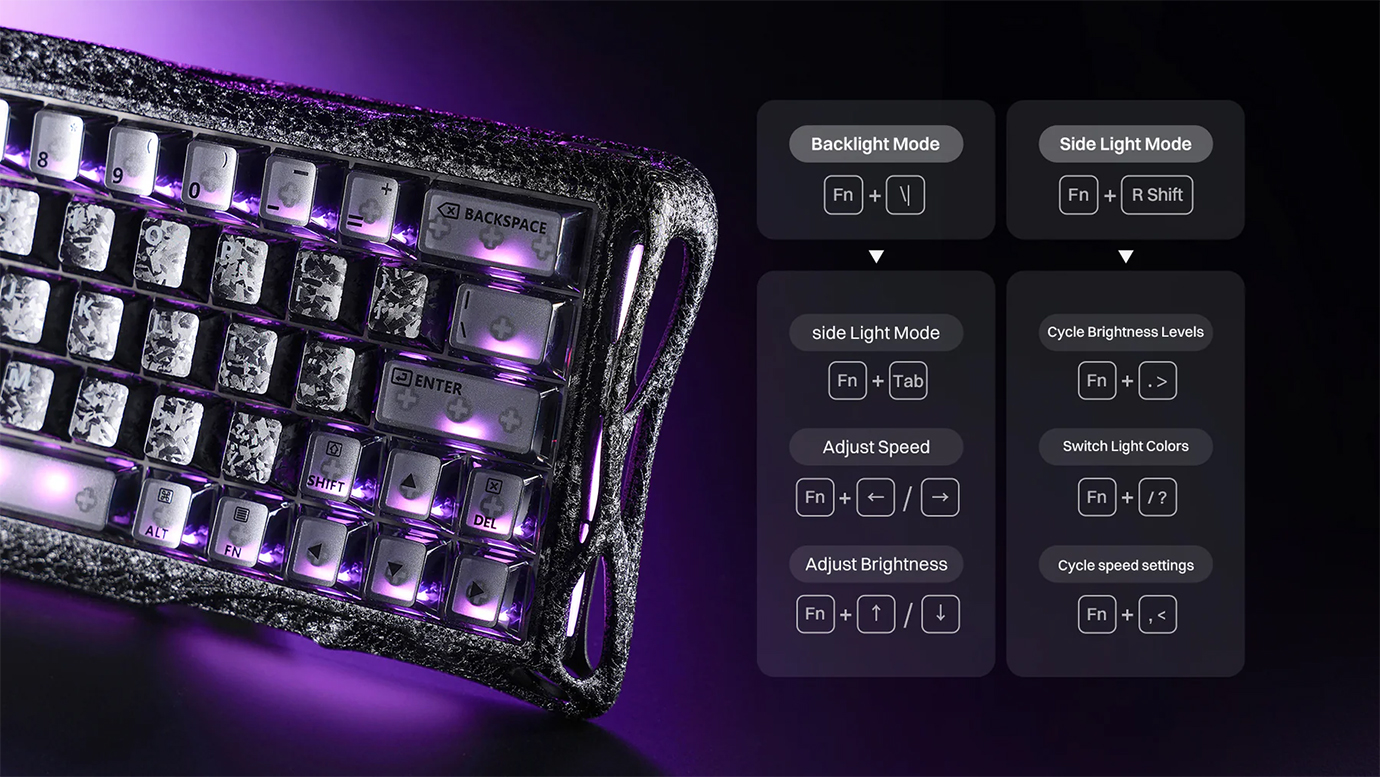 Bàn phím GravaStar Mercury V60 Pro Cyber Frost Black