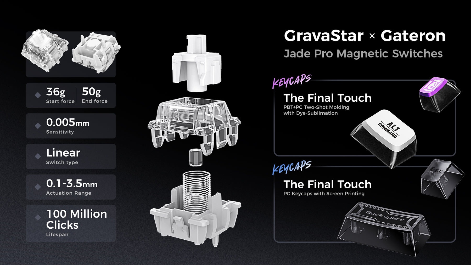 Bàn phím GravaStar Mercury V75 Stealth Black