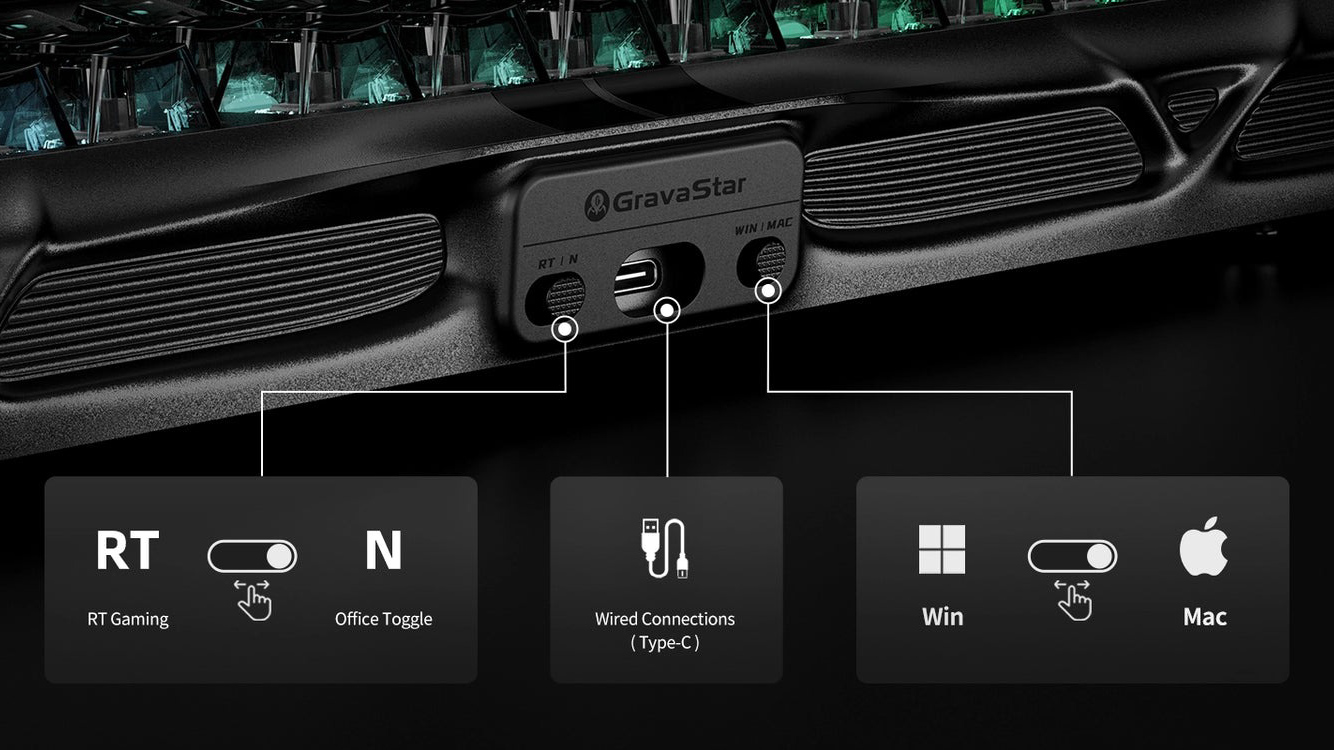 Bàn phím GravaStar Mercury V75 Stealth Black