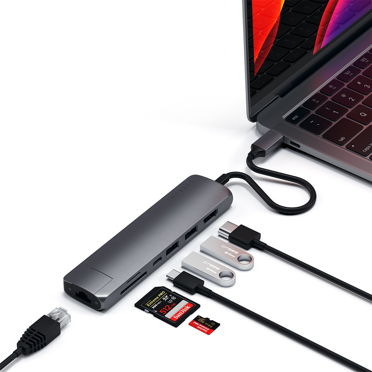 Hub USB-C Satechi Slim 7-in-1