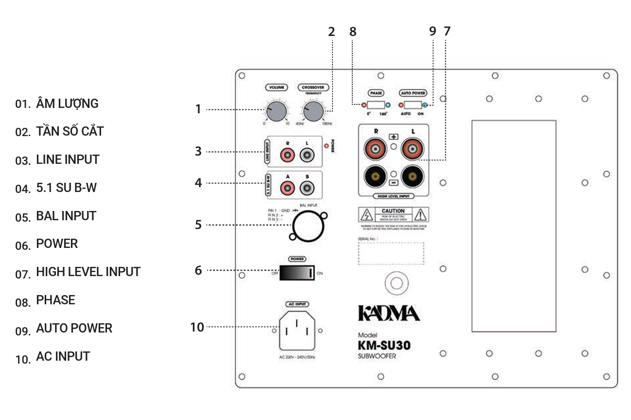 Loa Subwoofer Kadma KM-SU30