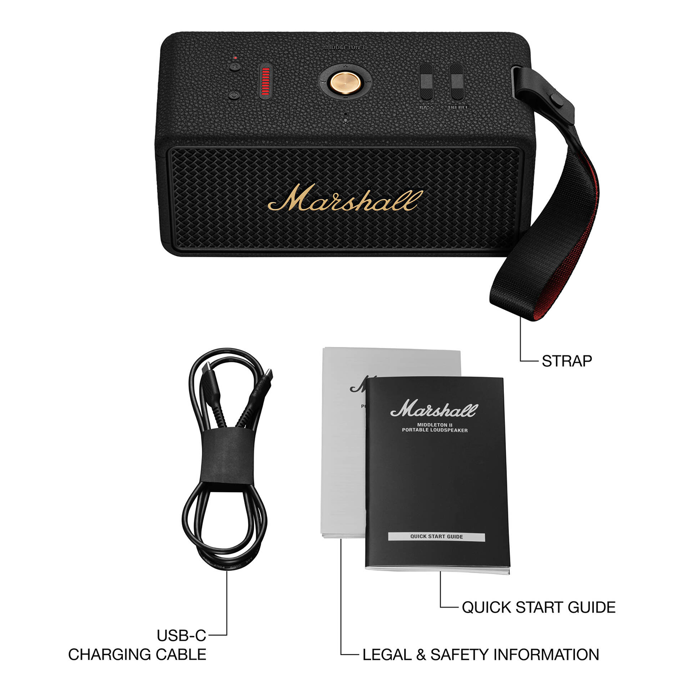 Loa Marshall Middleton 2 (Black and Brass)