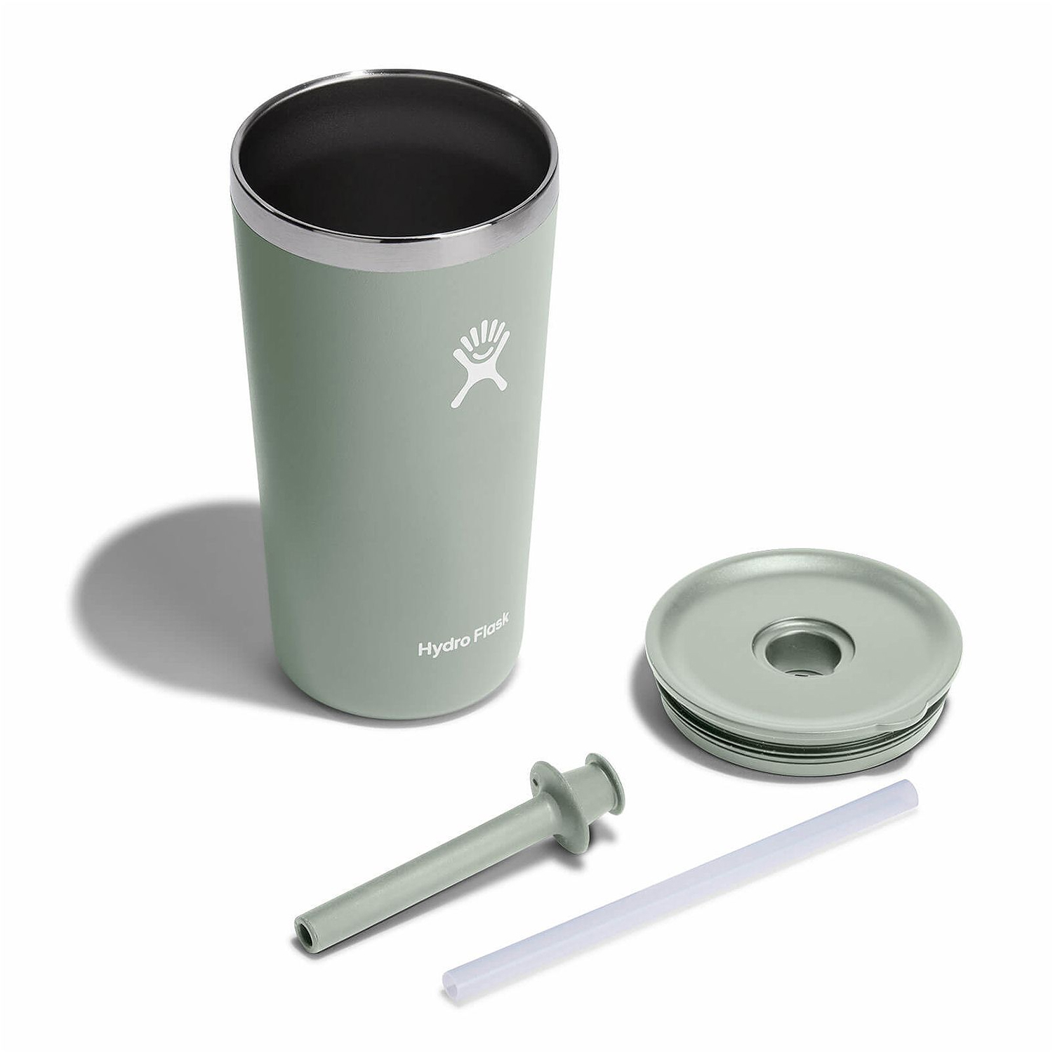 Ly Hydro Flask Around Tumbler Straw Lid 20oz màu Xanh Agave