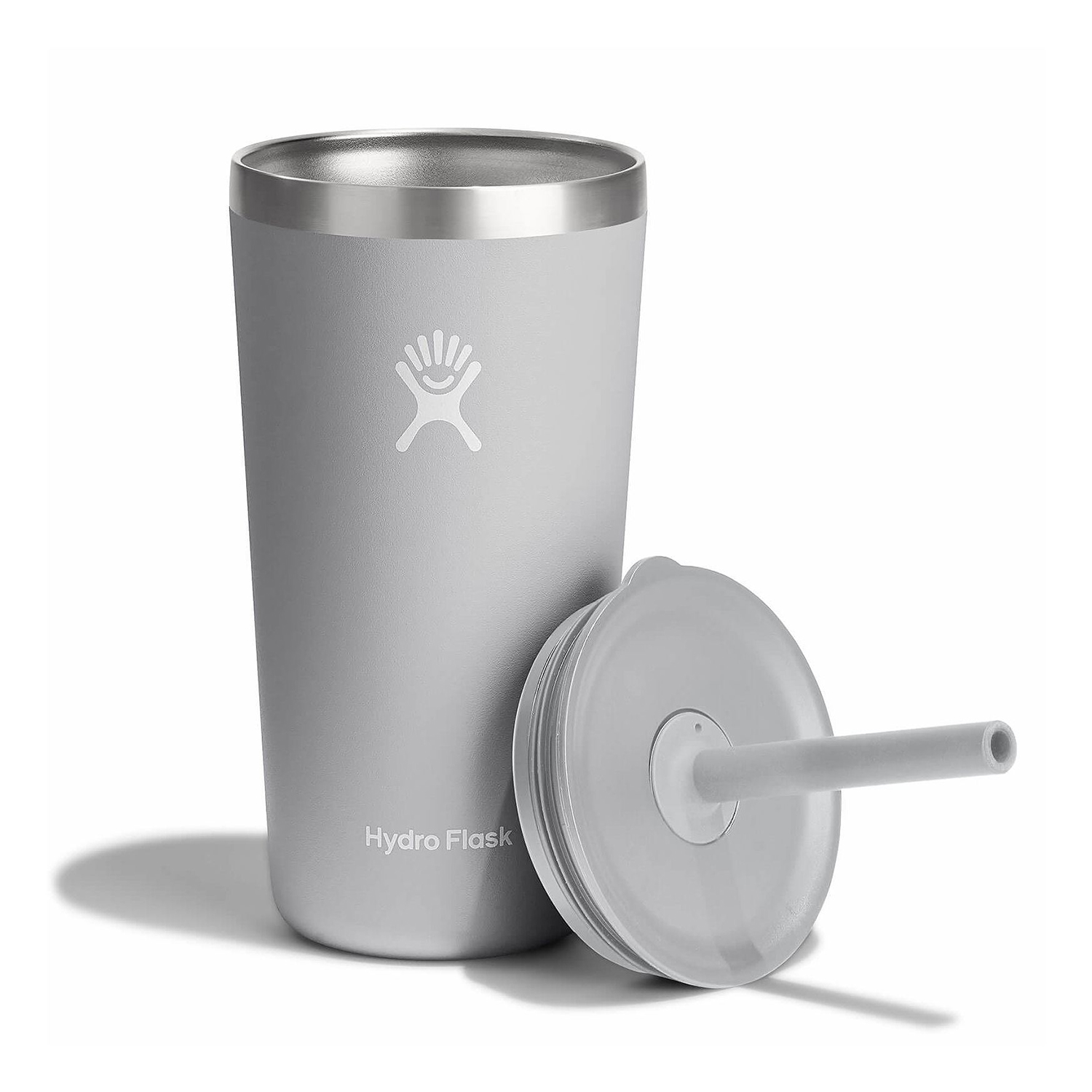 Ly Hydro Flask Around Tumbler Straw Lid 20oz màu Xám Birch