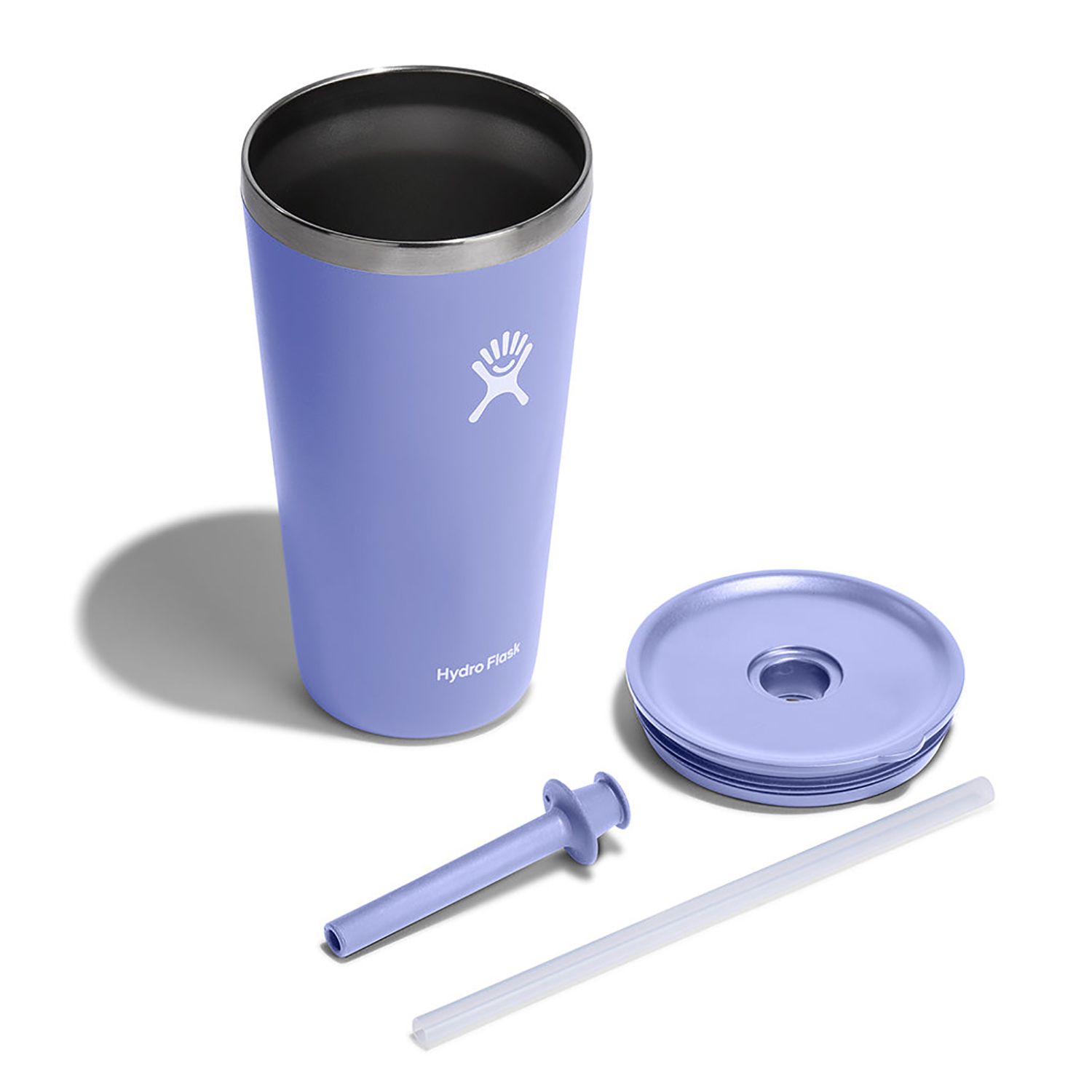 Ly Hydro Flask Around Tumbler Straw Lid 20oz màu Tím Lupine