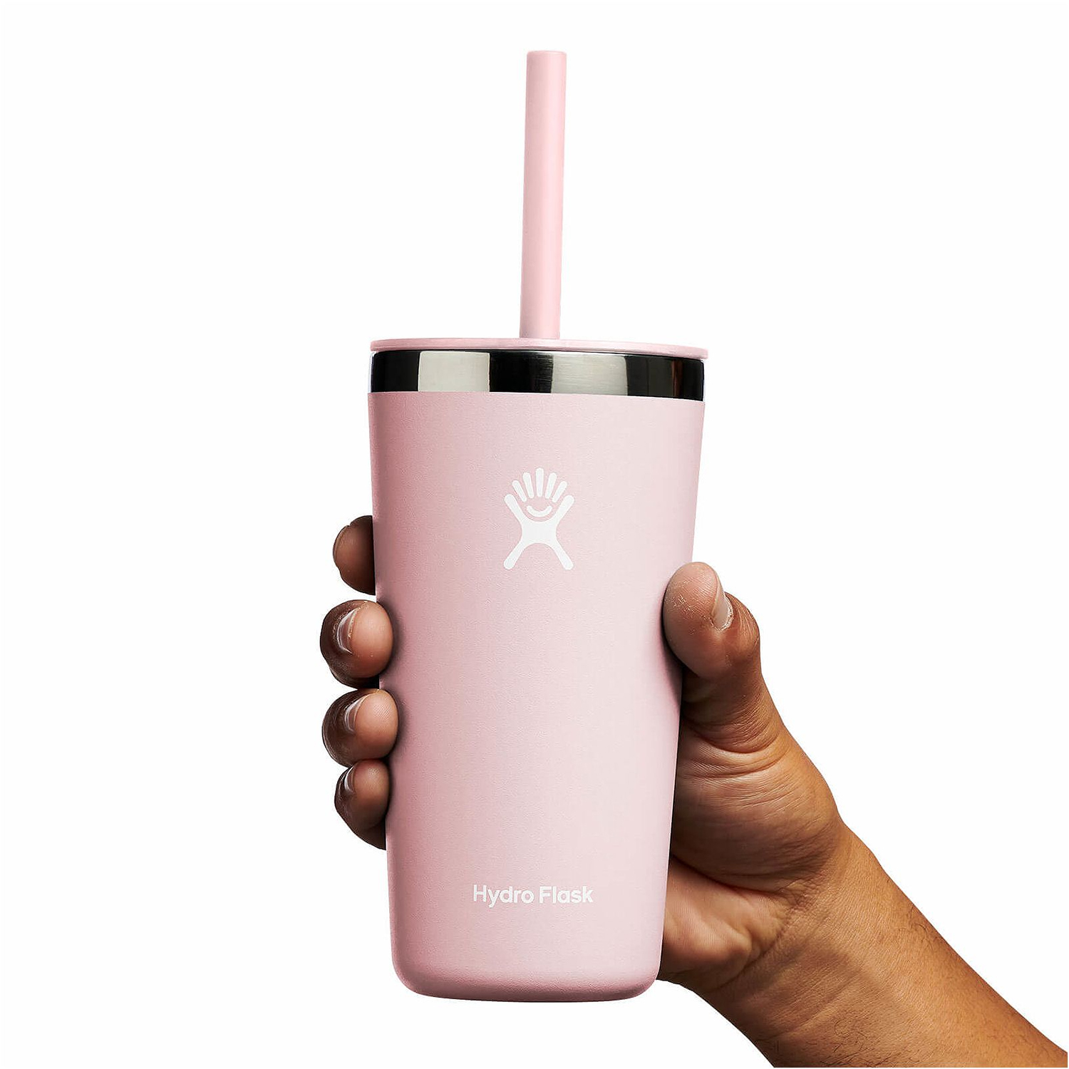 Ly Hydro Flask Around Tumbler Straw Lid 20oz màu Pink
