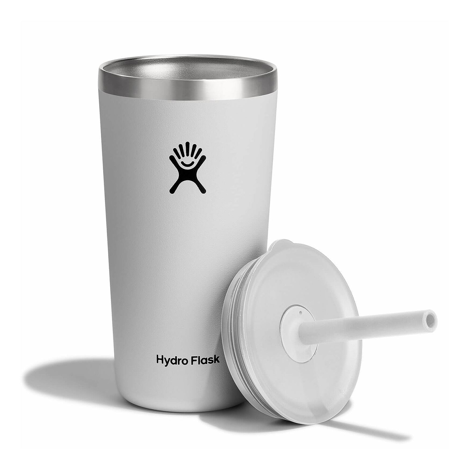 Ly Hydro Flask Around Tumbler Straw Lid 20oz màu White