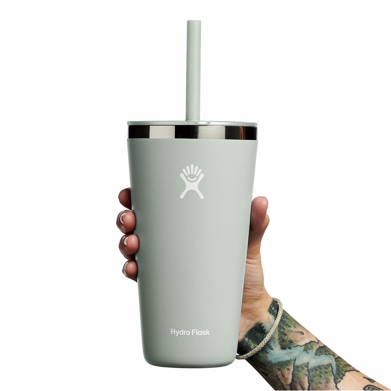 Ly Hydro Flask Around Tumbler Straw Lid 28oz màu Xanh Agave