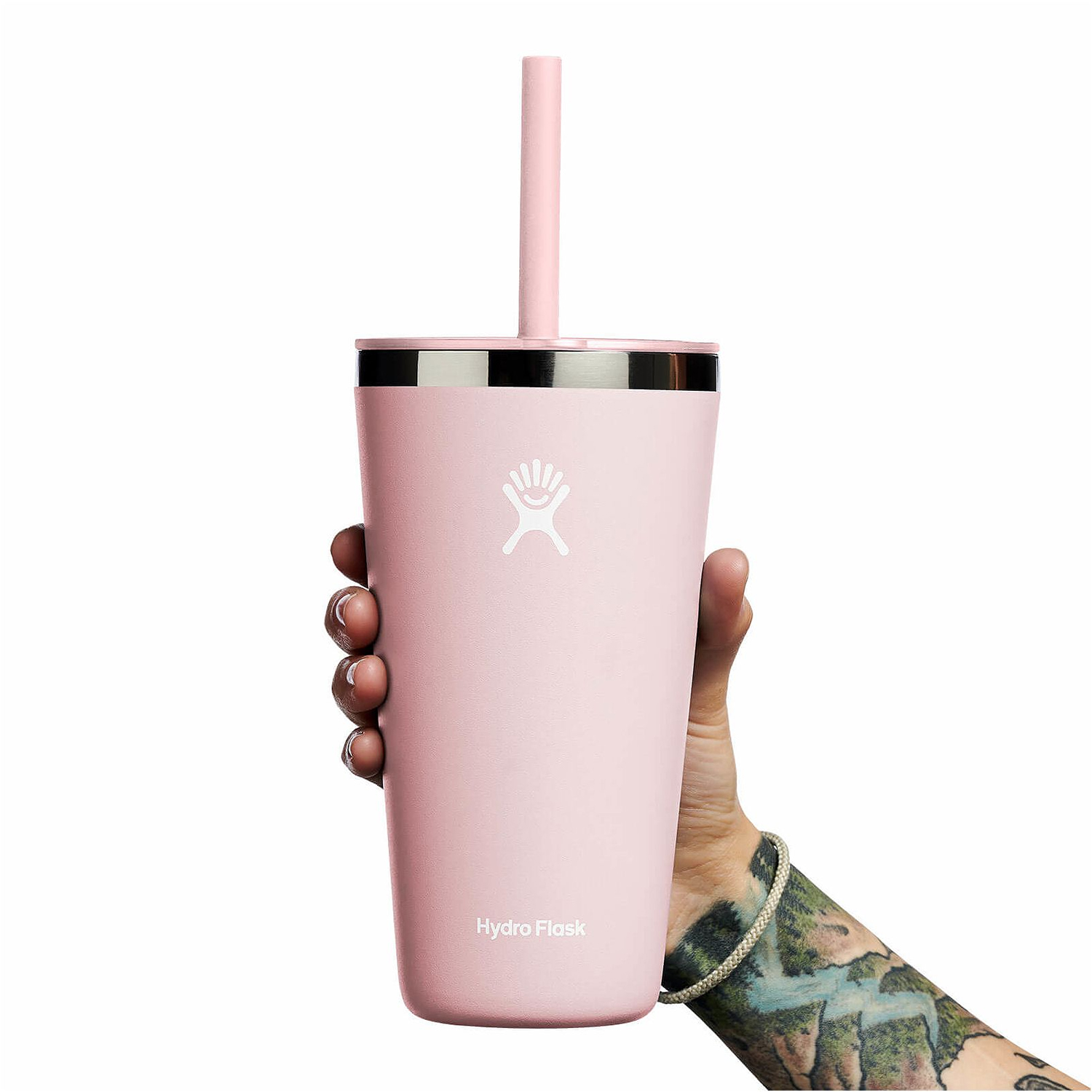 Ly Hydro Flask Around Tumbler Straw Lid 28oz màu Pink