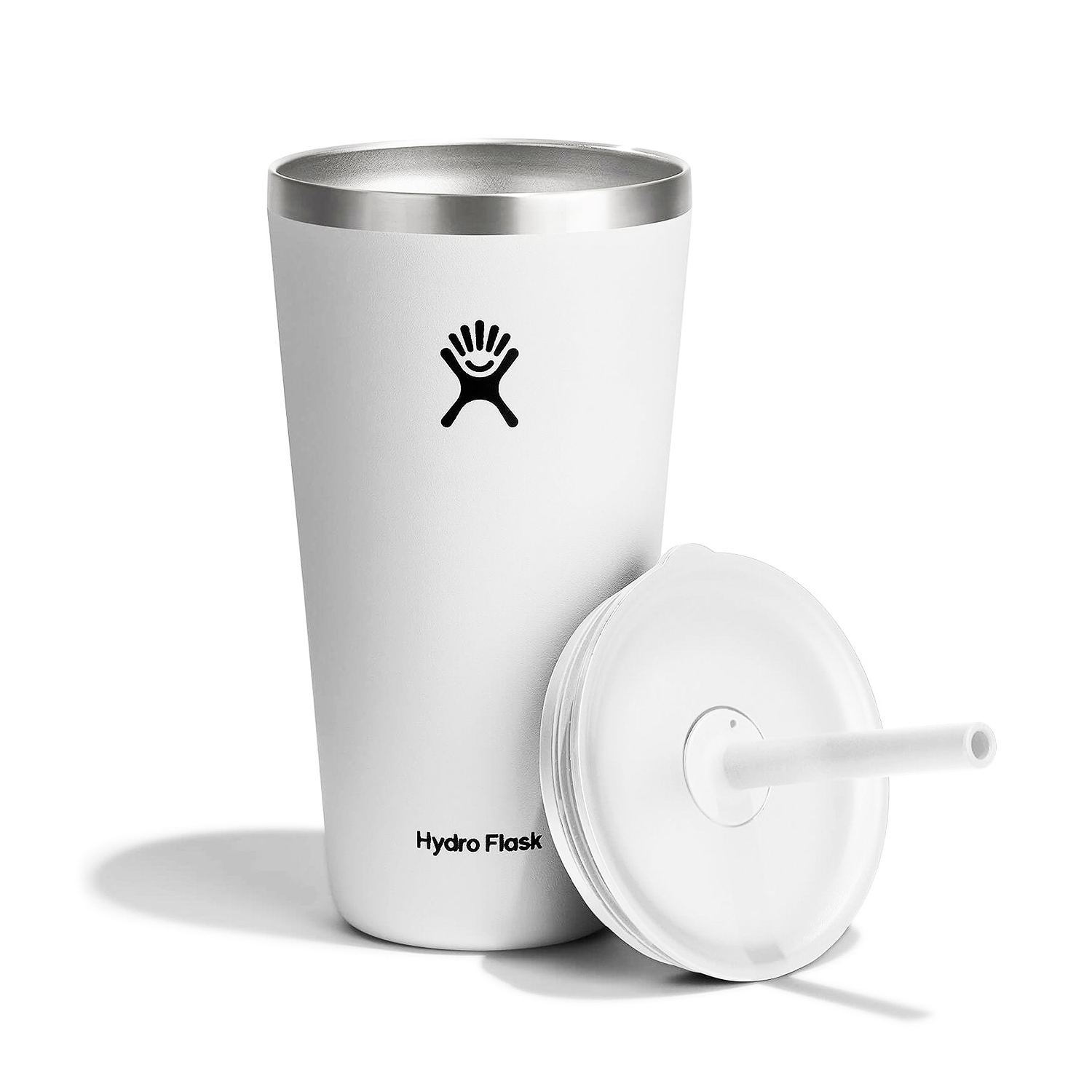 Ly Hydro Flask Around Tumbler Straw Lid 28oz màu White