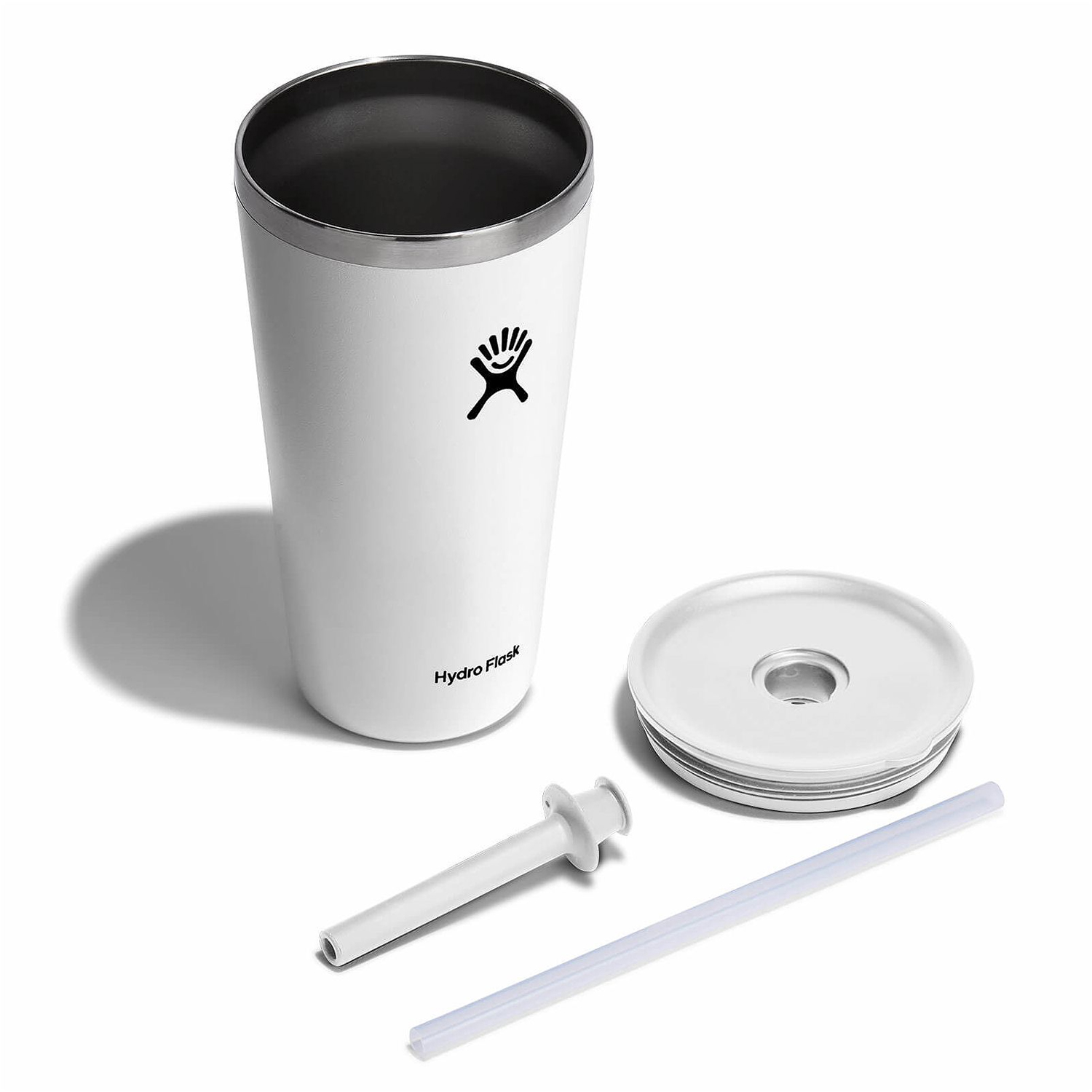 Ly Hydro Flask Around Tumbler Straw Lid 28oz màu White