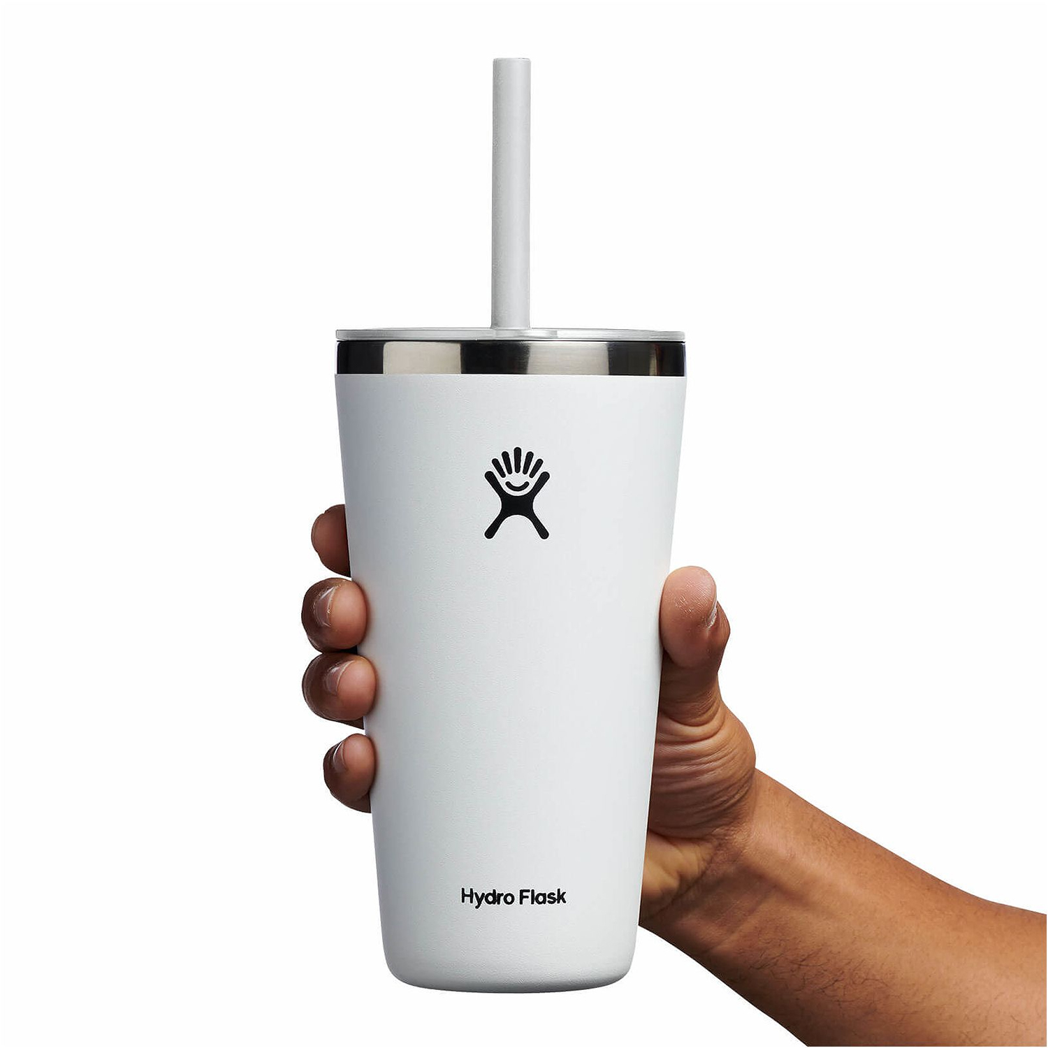 Ly Hydro Flask Around Tumbler Straw Lid 28oz màu White