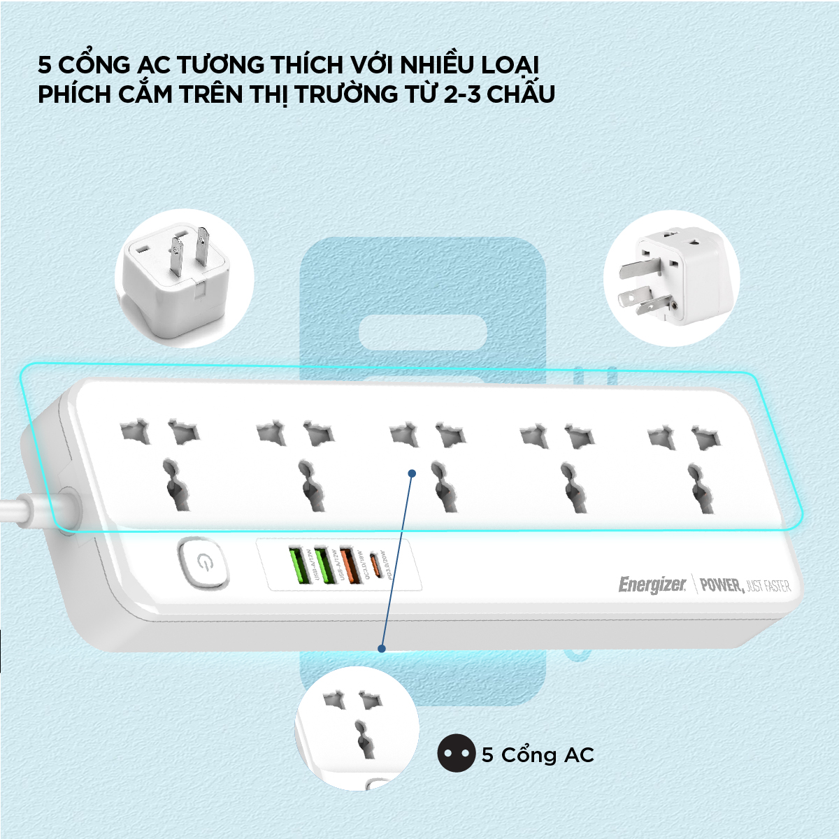 Ổ điện Energizer EPB2501EU Ổ điện Energizer EPB2501EU