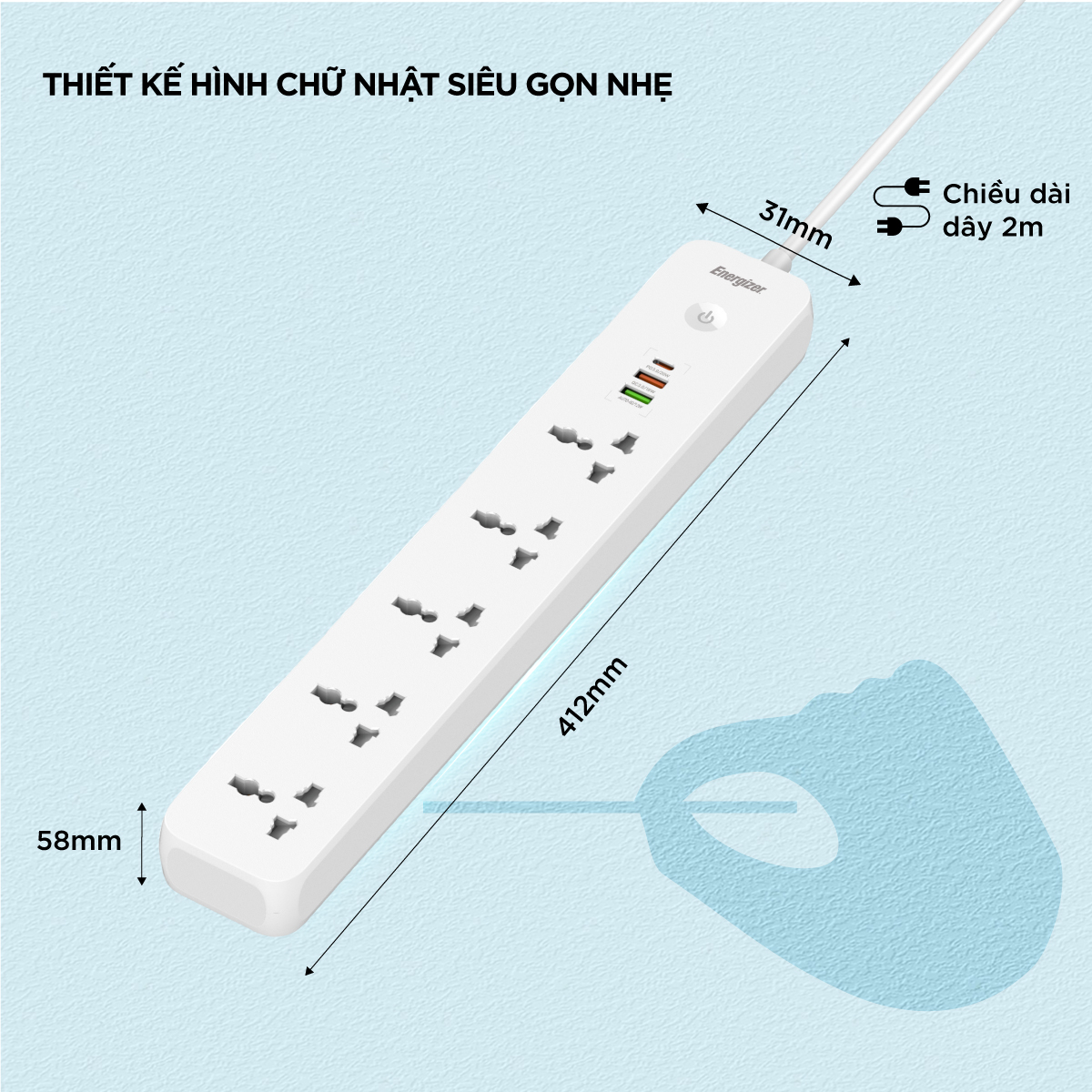 Ổ điện Energizer EPB2504EU Ổ điện Energizer EPB2504EU