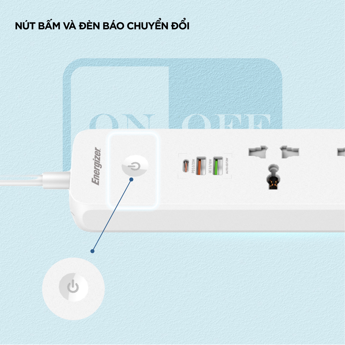 Ổ điện Energizer EPB2504EU Ổ điện Energizer EPB2504EU