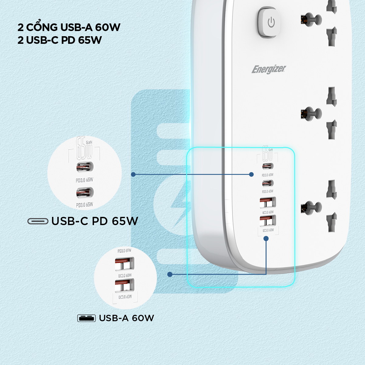 Ổ điện Energizer EPB3250EU Ổ điện Energizer EPB3250EU