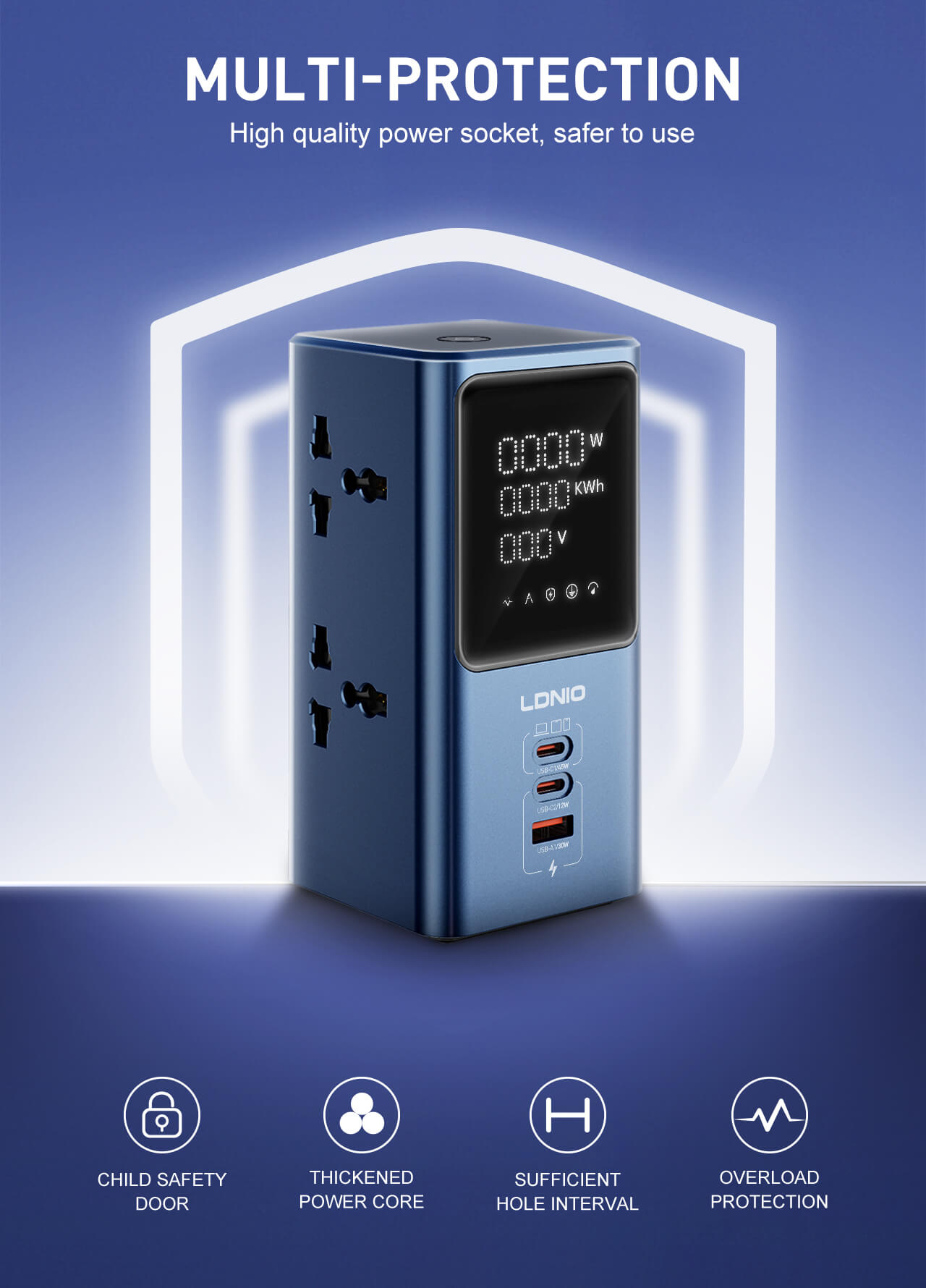 Ổ điện LDNIO SC2 45W