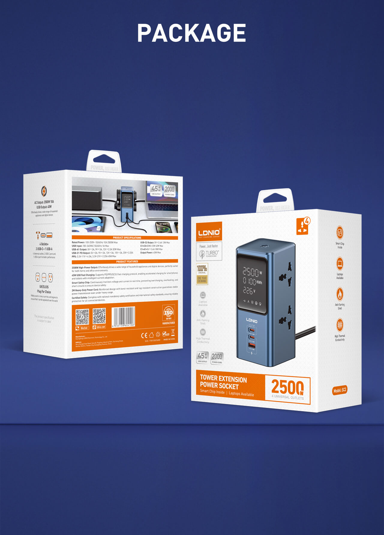 Ổ điện LDNIO SC2 45W