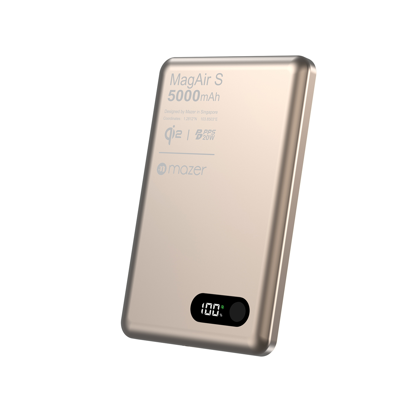 Pin sạc không dây Mazer MagAir29 Desert Titanium