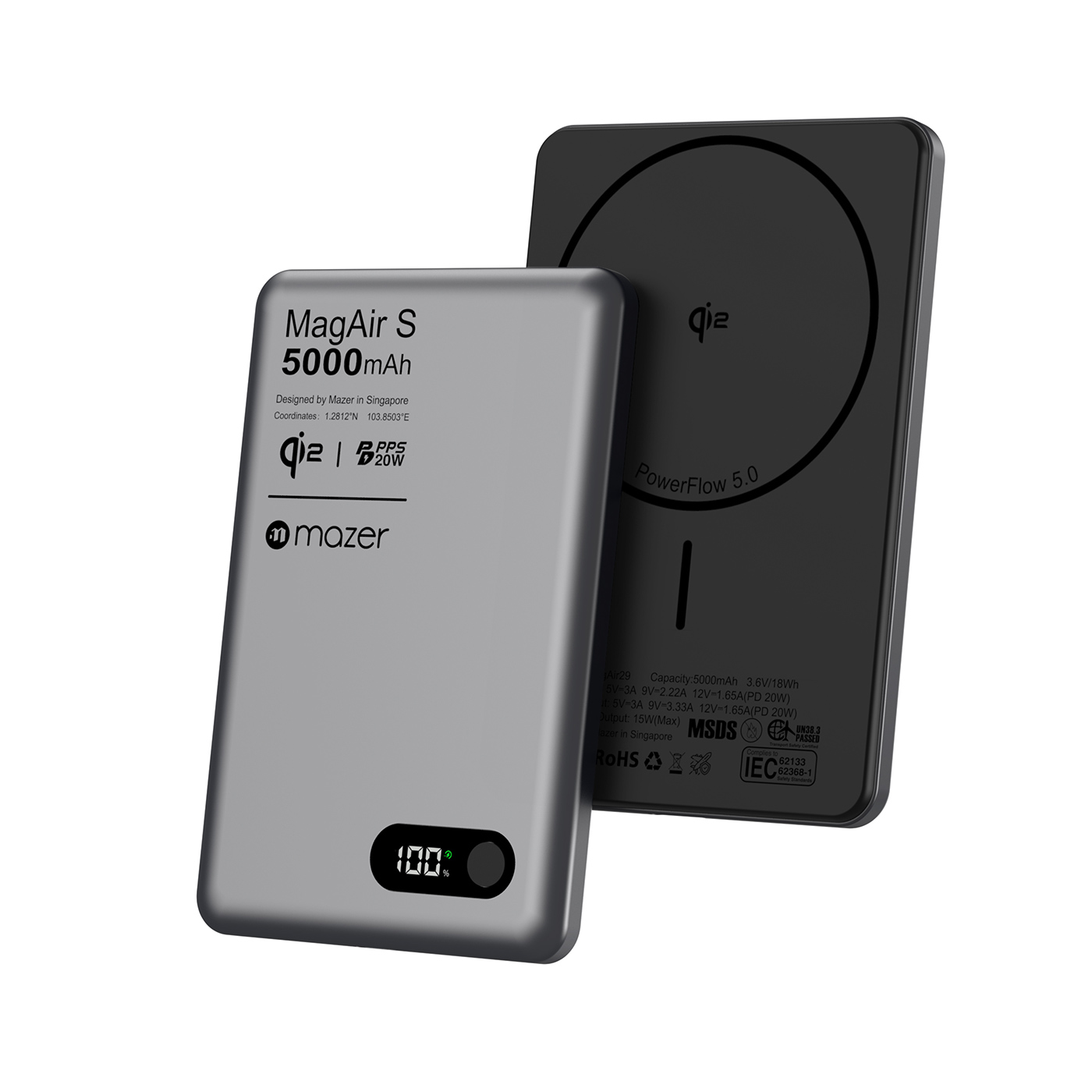 Pin sạc không dây Mazer MagAir29 Gray