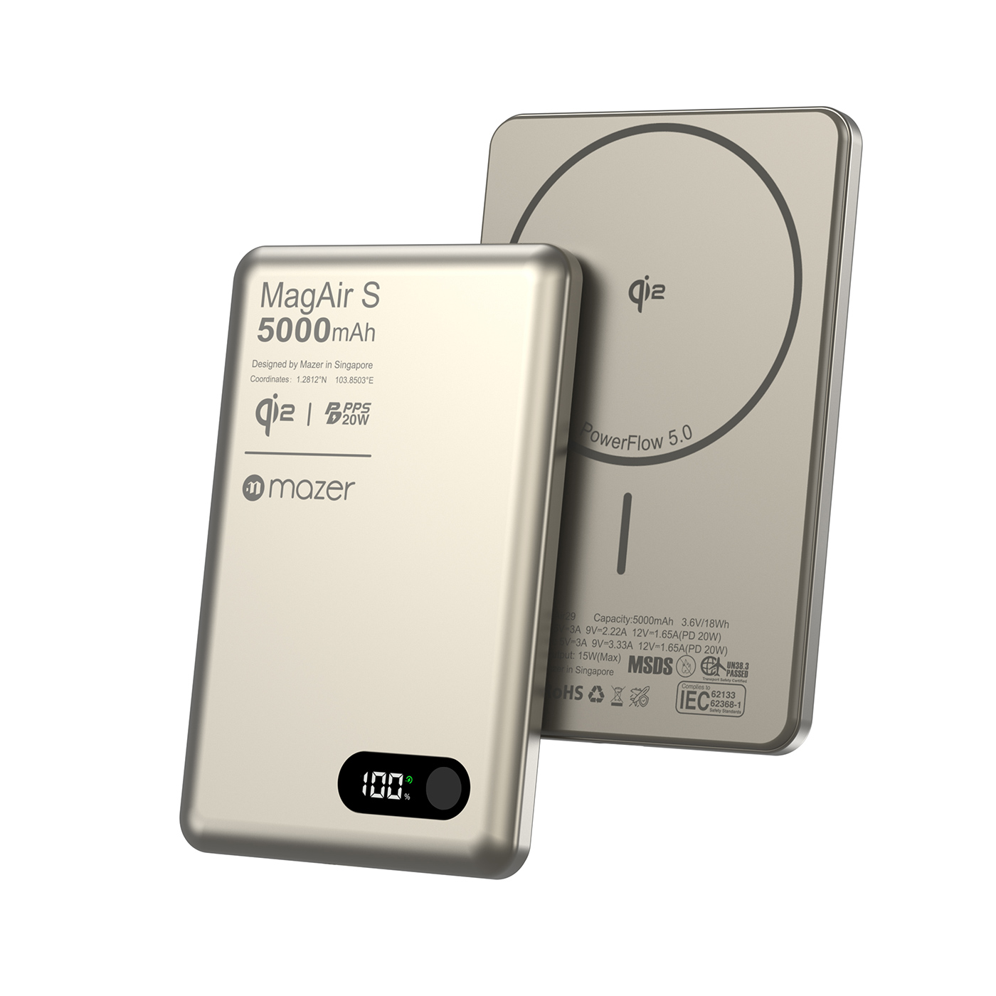 Pin sạc không dây Mazer MagAir29 Titanium